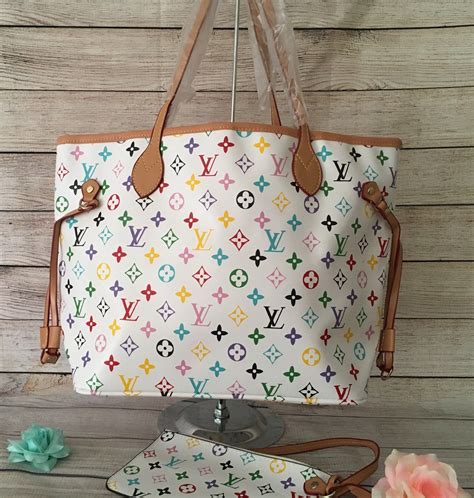 louis vuitton neverfull multicolor|Louis Vuitton Neverfull bag cost.